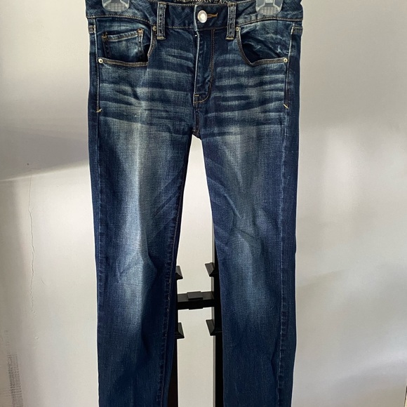 American Eagle Outfitters Women's Blue Skinny Jeans - Picture 2 of 2